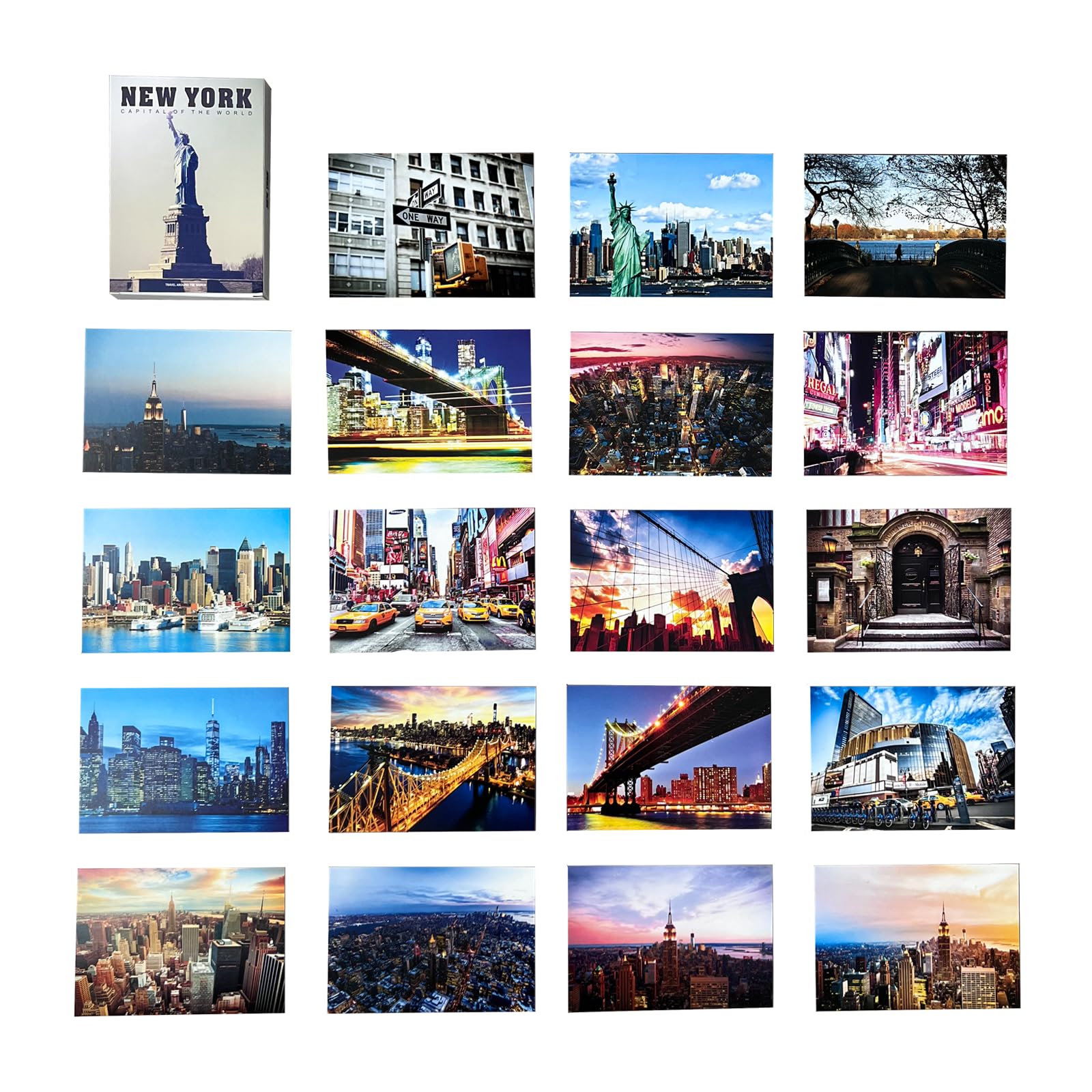 Travel Post Card Set for Mailing - 30 Postcards Variety Pack